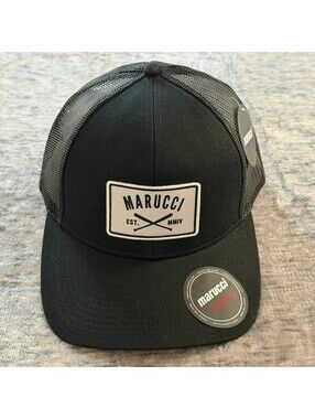 Marucci Trucker Hat MAHTTRPCS Youth Snapback Black Baseball Cap Mesh